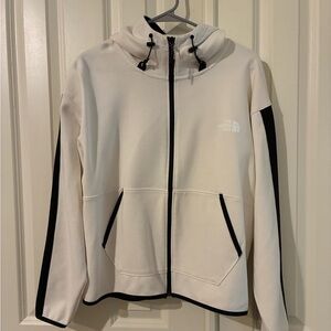 The North Face White and Black Zipper Hoodie